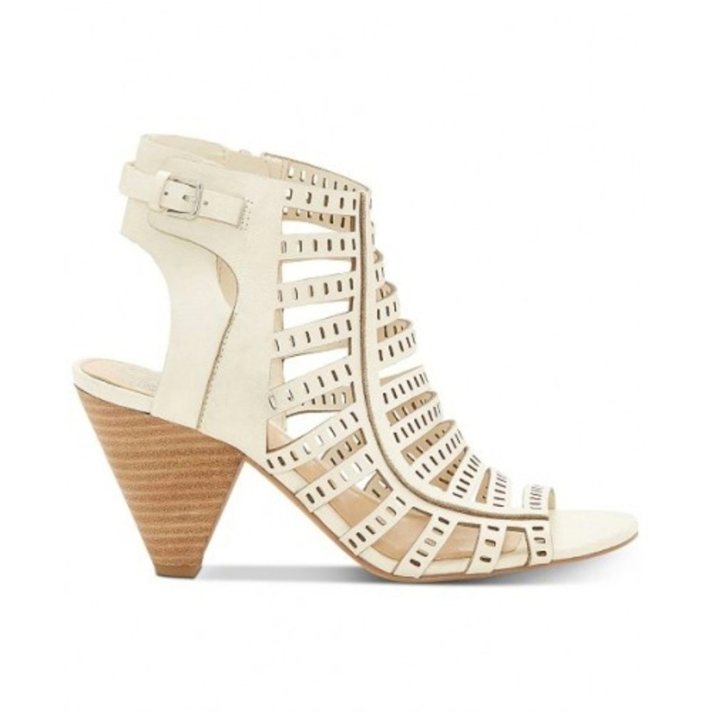 Vince Camuto Evalina Laser Cut Cone Heel Sandals